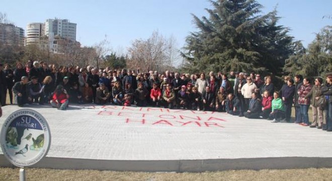 100. Yıl Parkı’nda ‘betona hayır’ eylemi