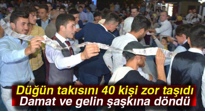 40 metrelik düğün takısı çifti şaşkına çevirdi