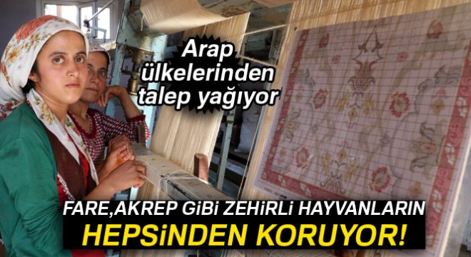 Bu halılar akrep ve yılan gibi zehirli hayvanlara karşı koruyor