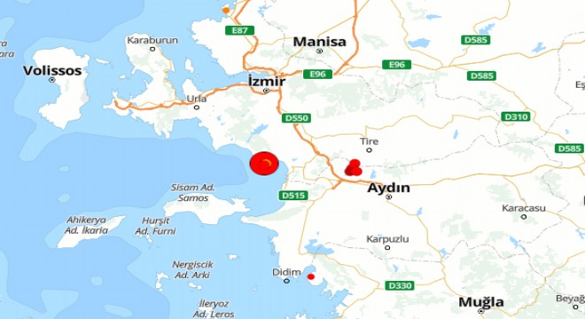 Ege Denizi nde 5.1 şiddetinde deprem