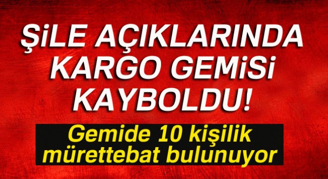 İstanbul Şile açıklarında bir kargo gemisi radarda kayboldu